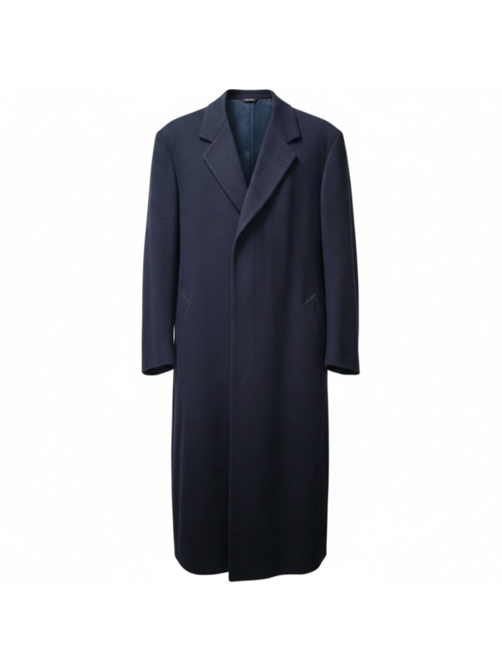 NORDSTROM ING LORO PIANA Men's Blue 3-Button 100% Cashmere Overcoat Size 44Long